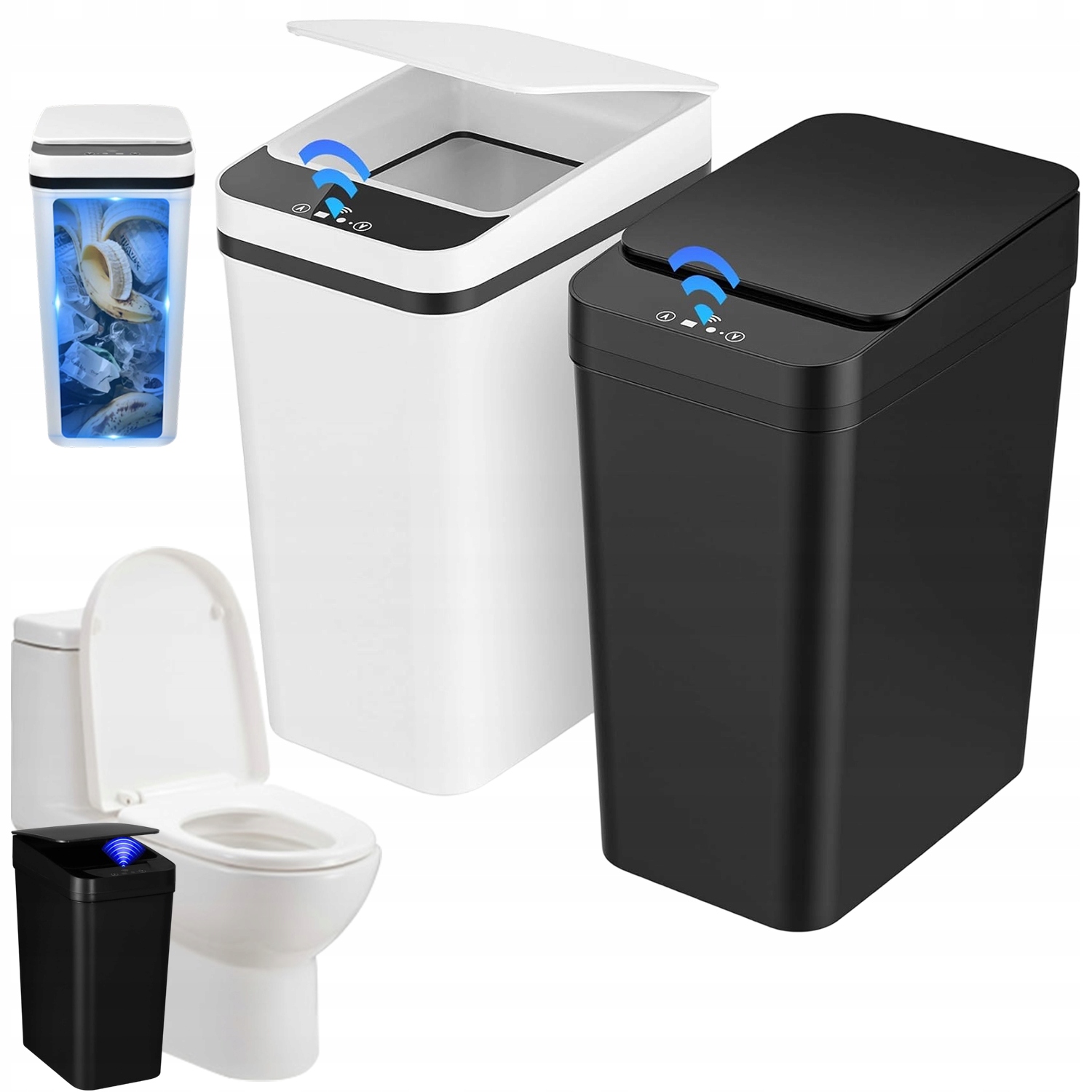 Levně Odpadkový Koš Nádoba Do Kuchyně/koupelny/kanceláře 8,5L Bezdotykový Senzor