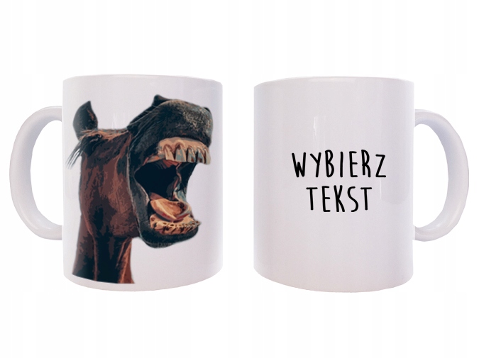 

Kubek Z Nadrukiem Wzór Koń Konie +napis