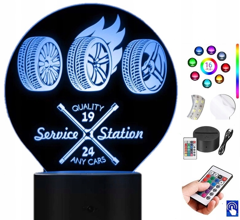 Lampka na biurko Wulkanizacja 16kol. LED PLEXIDO