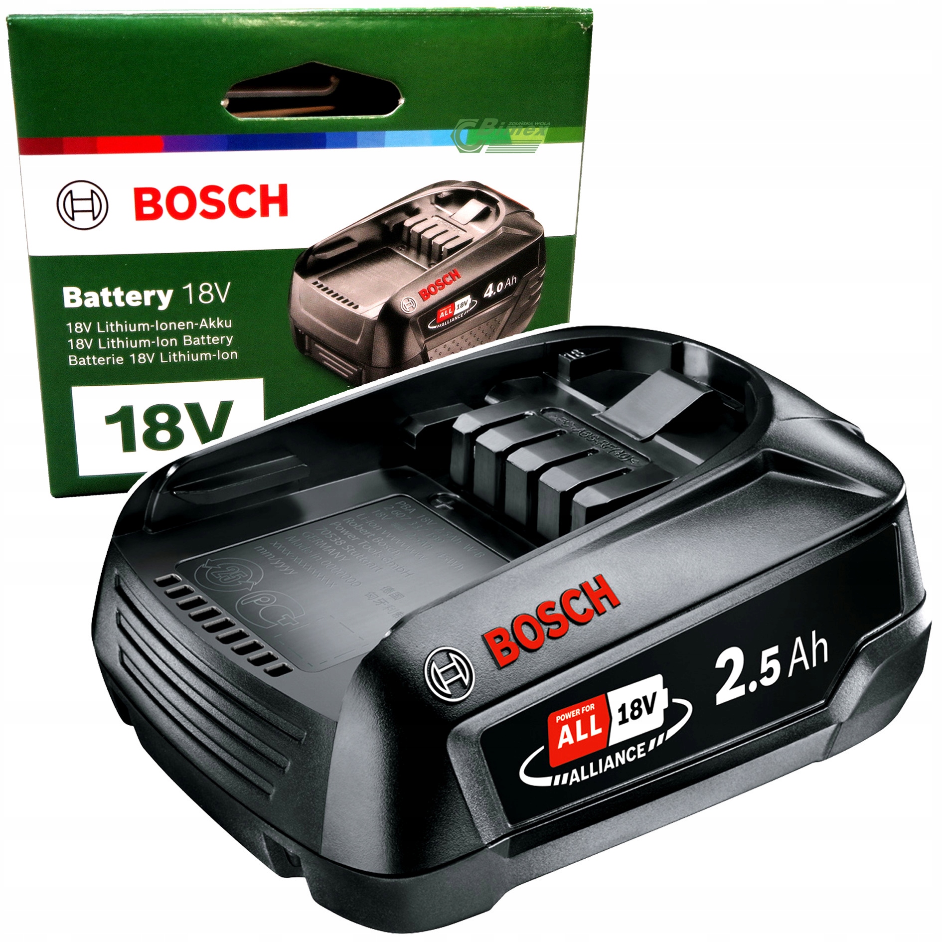Akumulator Bosch Pba 18V 2,5Ah 1600A005B0 Do lini Zielonej