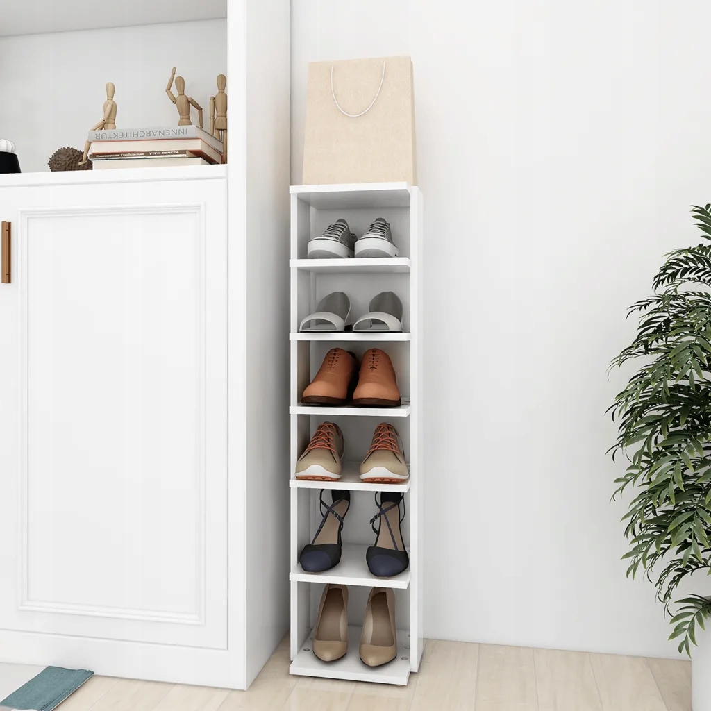 Szafka na buty, biała, 25x27x102 cm, płyta wiórowa Producent inna