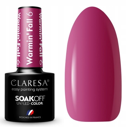 CLARESA LAKIER HYBRYDOWY UV/LED WARMIN' FALL 6