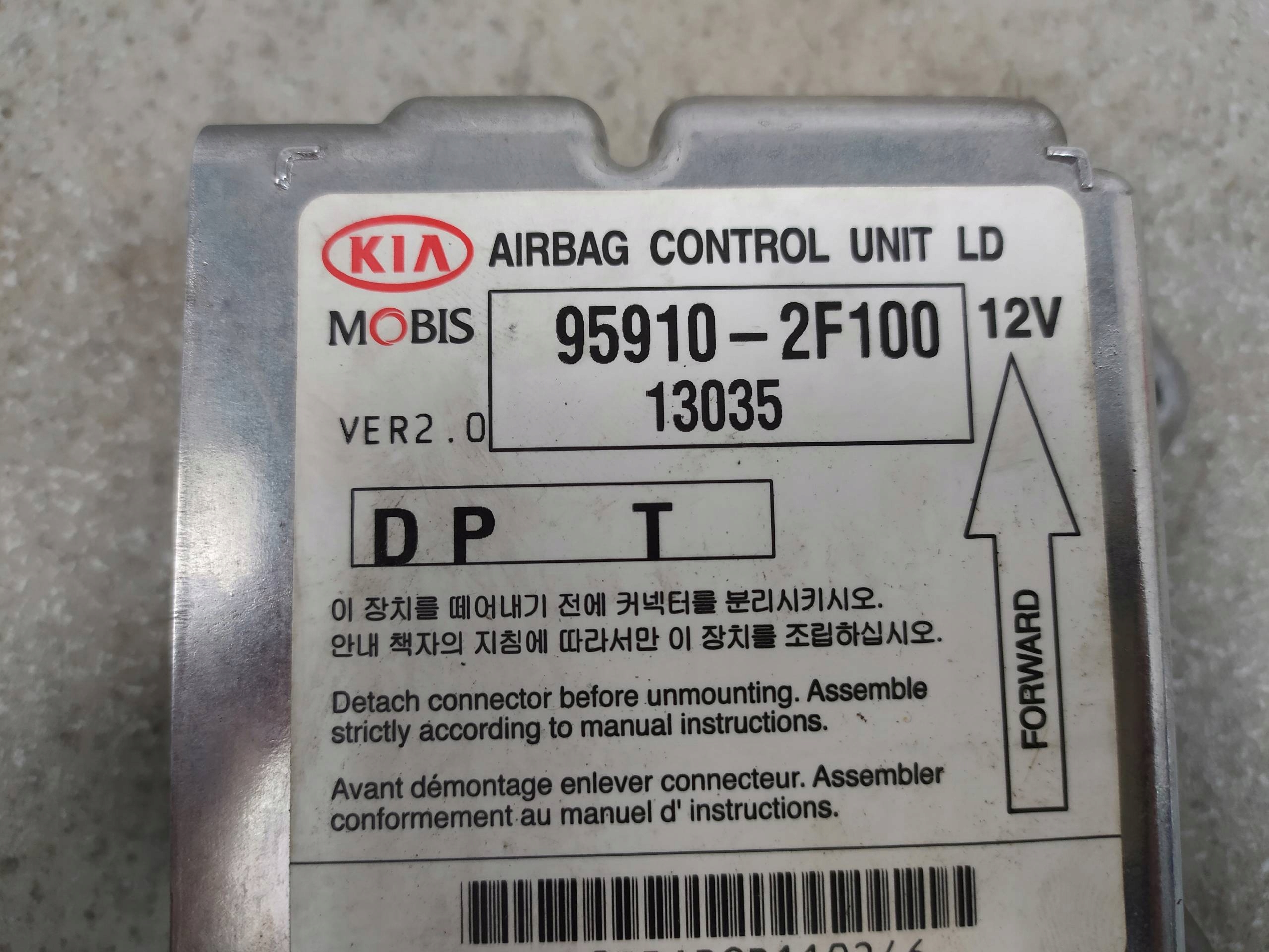 Module SENSOR Airbag KIA CERATO 95910-2F100