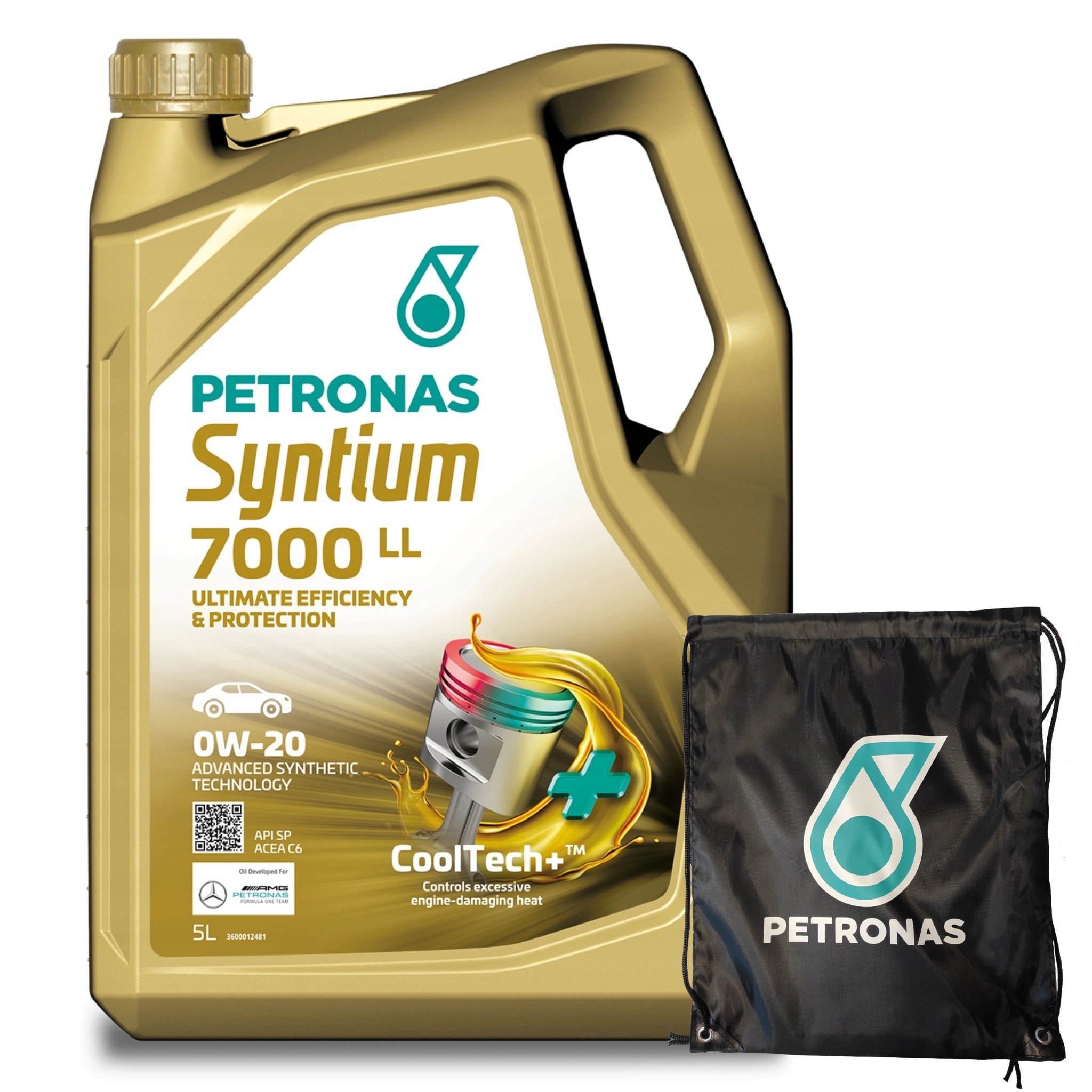 Motorový olej Petronas Syntium 7000 LL 0W-20 Acea C 5L vrecko Zadarmo
