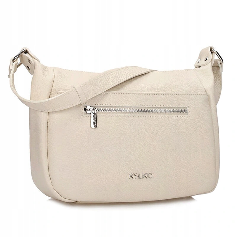 Dámská kabelka Ryłko R40950TB_J05 kožená krémová kabelka přes rameno