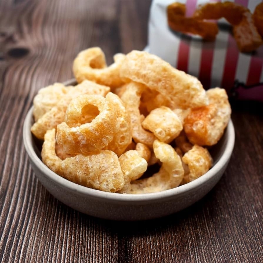 Chrupiące Skórki WIEPRZOWE Keto skwarki MIĘSNE mało Węglowodanów świńskie 5 Marka inna