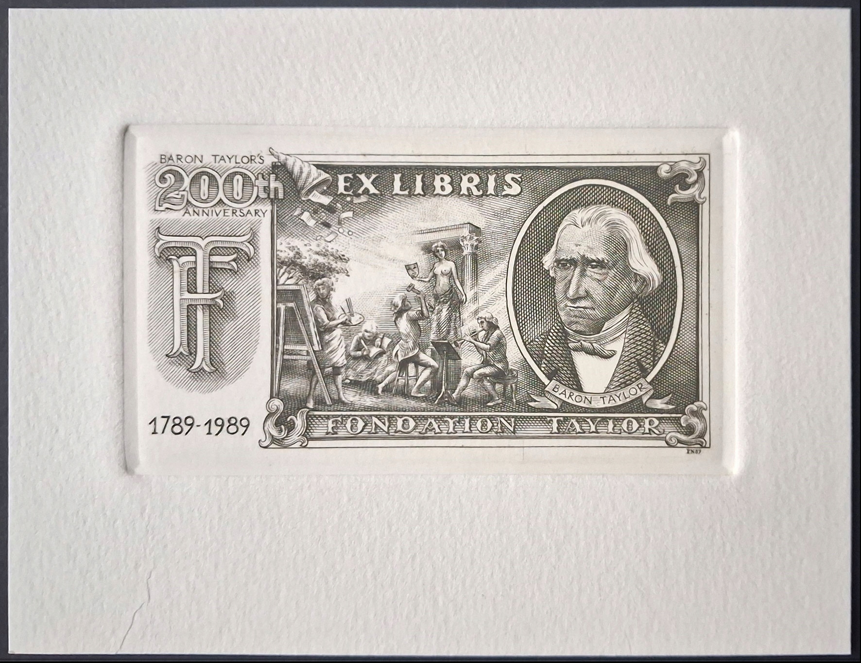 *KP* Naszarkowski Piotr - Ex libris Fondation Taylor, C2, 1989