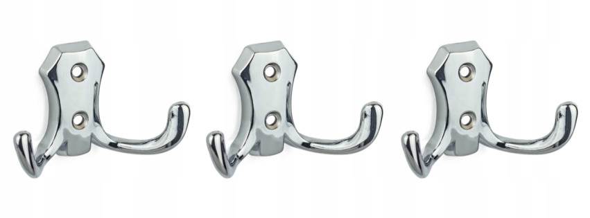 

Wieszak na kurtki ubrania meblowy haczyk chrom