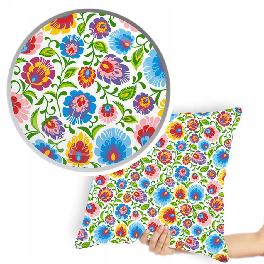 

Poszewka na jasiek 40/40 cm folkowa kolorowa