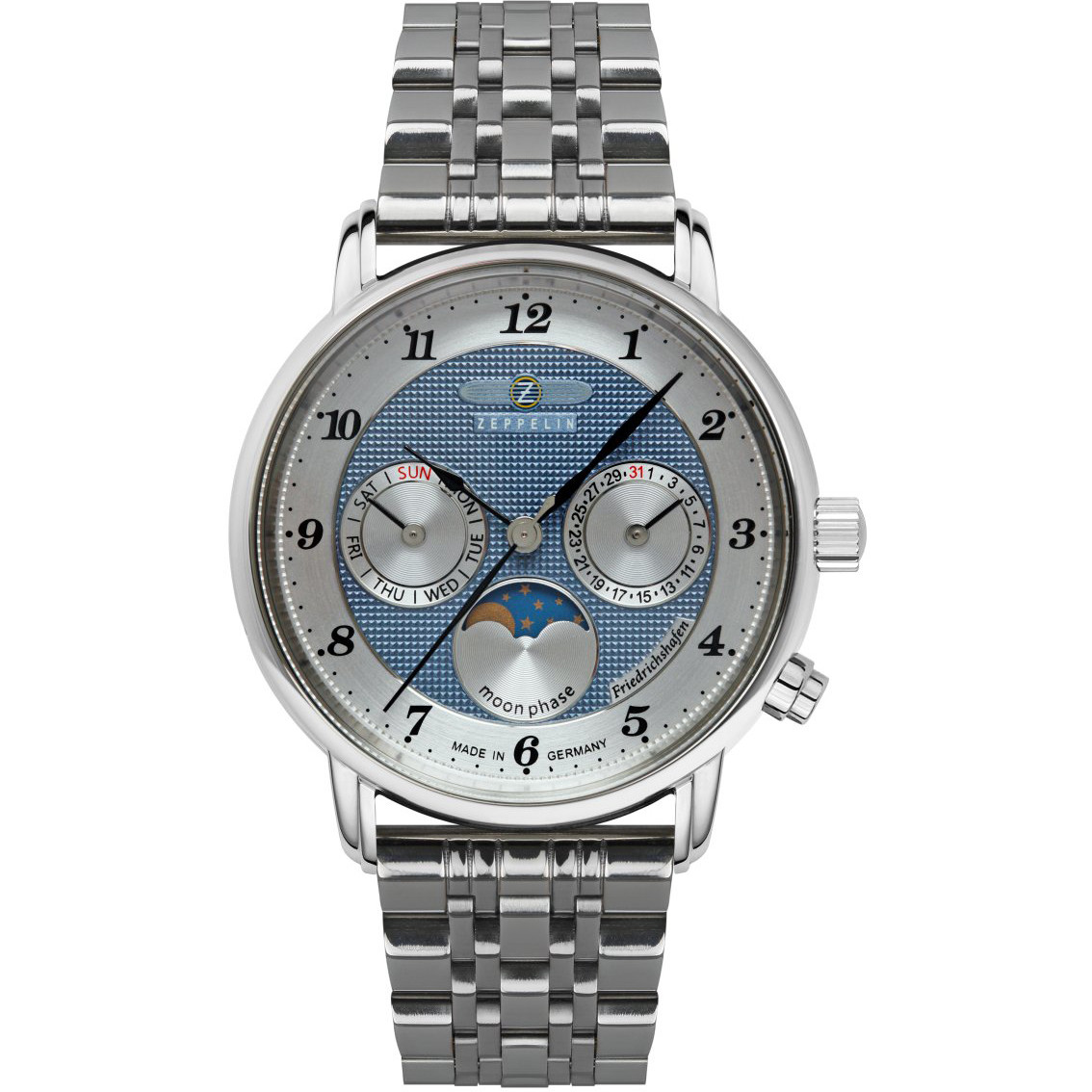 Pánské Hodinky Zeppelin 8537M3 stříbrný náramek