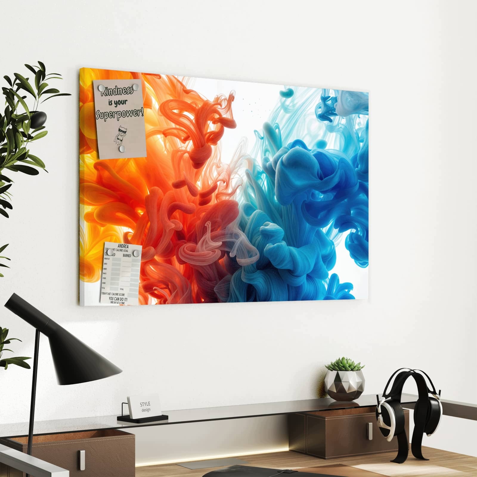 Magnetická tabule Barevné Vír 60 × 40 cm