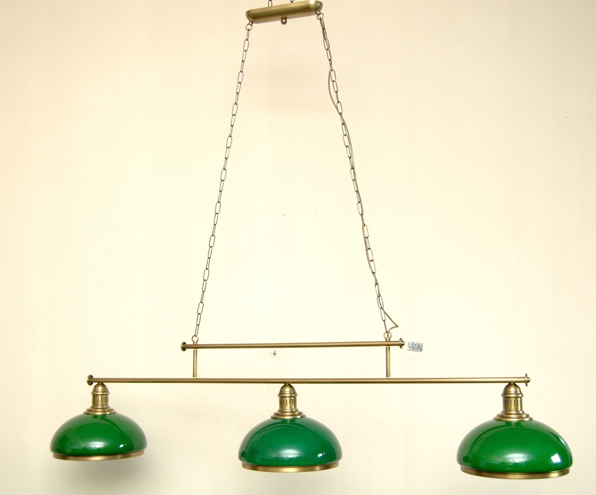 Biliardová lampa, mosadzný luster, lampa nad stôl