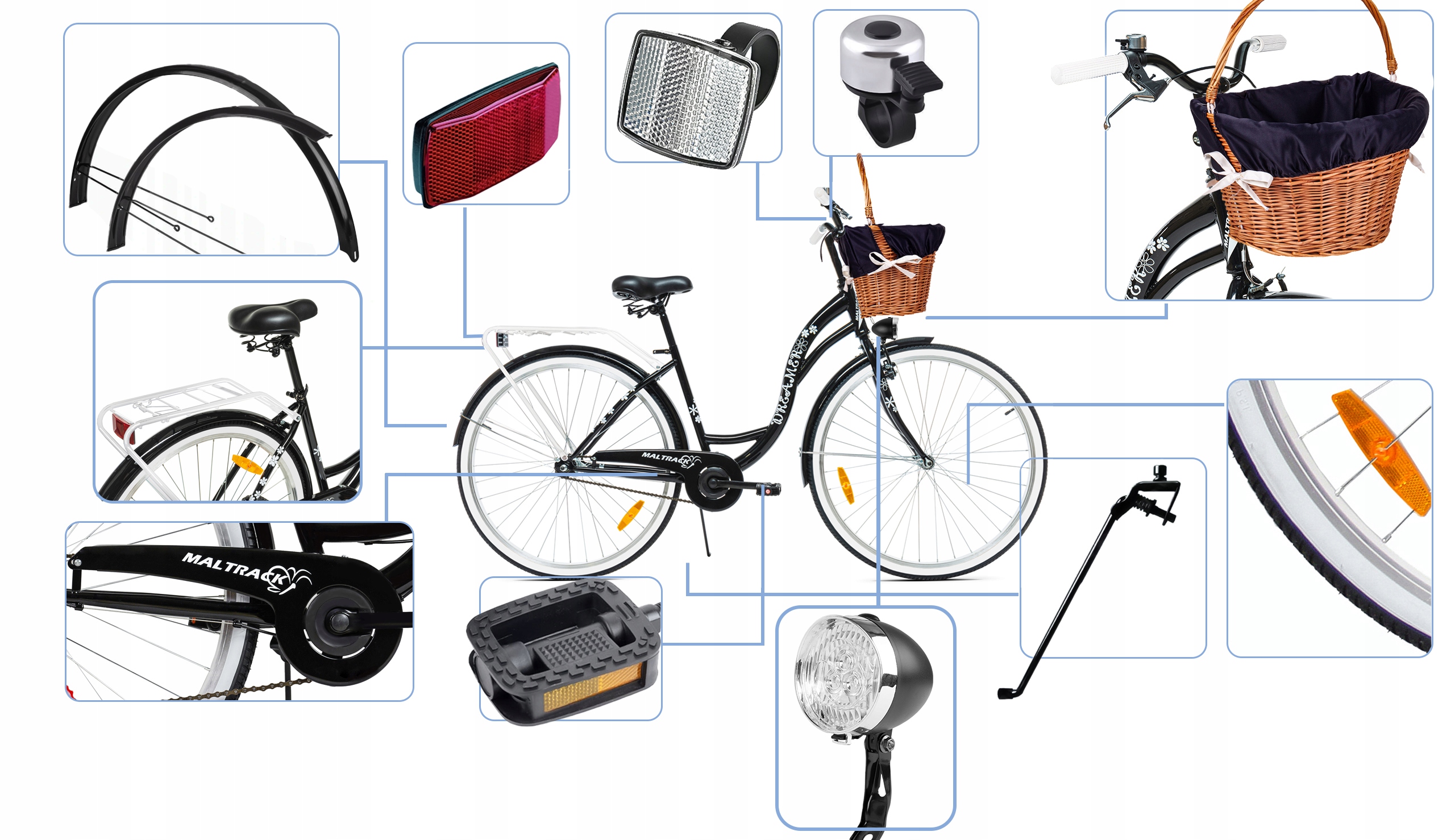 SIEVIEŠU PILSĒTAS VELOSIPĒDS 28'' SIEVIETES + pīts GROZS Rāmja materiāls tērauds