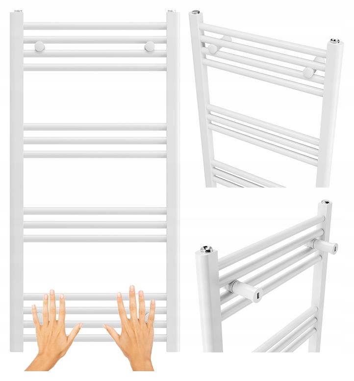 Kúpeľňový Radiátor Rebríkový Biely Moderný 100x50 cm Breno