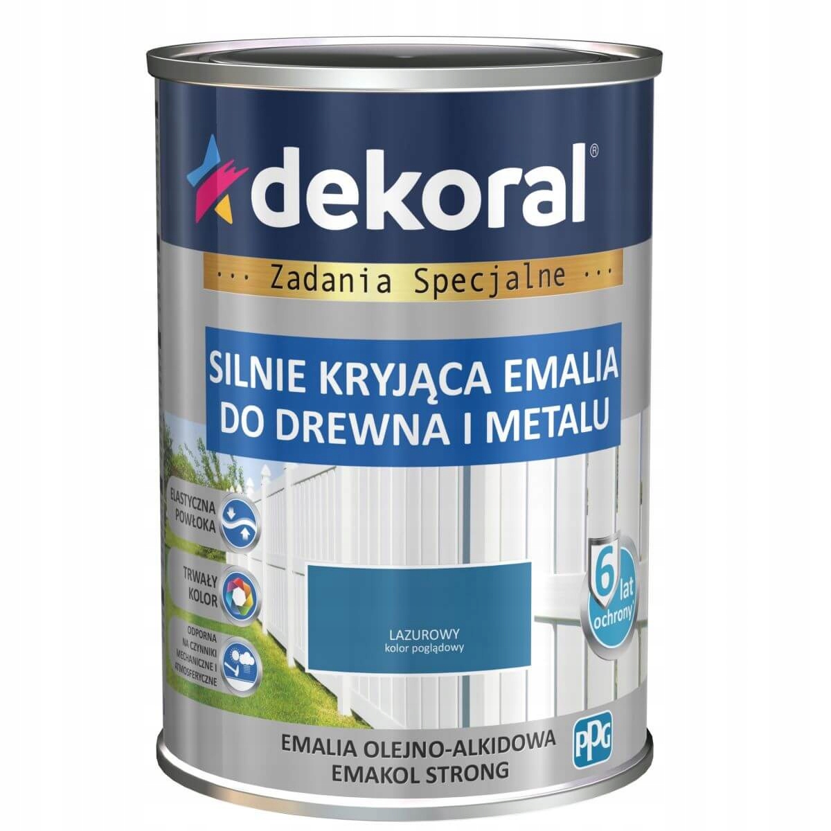 

Emakol Strong Lazurowy Połysk 0,9L Dekoral