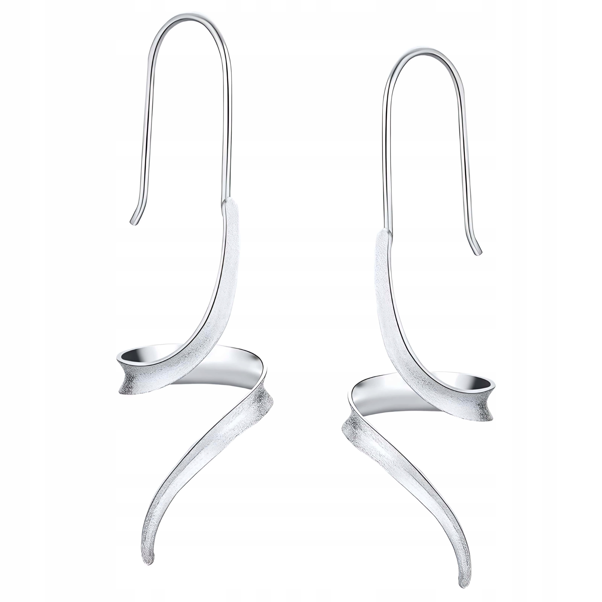 Stříbrné Náušnice Závěsné spirálky Stříbro 925 Náušnice Trusky