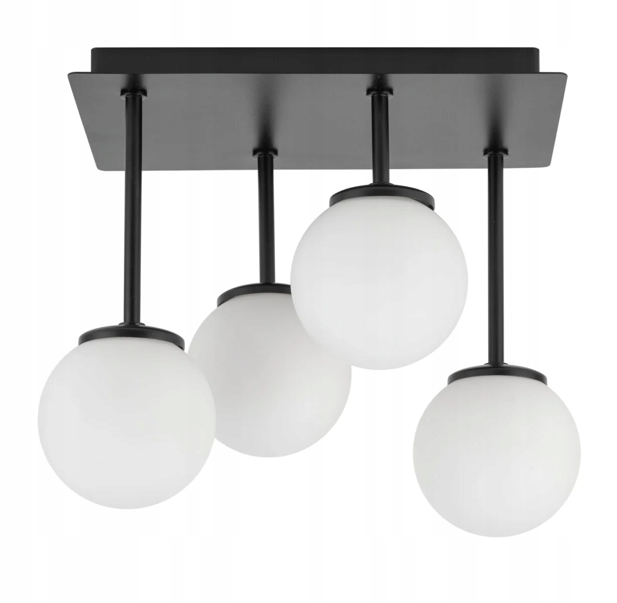 Moderná stropná lampa 4 sklenené biele gule 28 cm Sigma