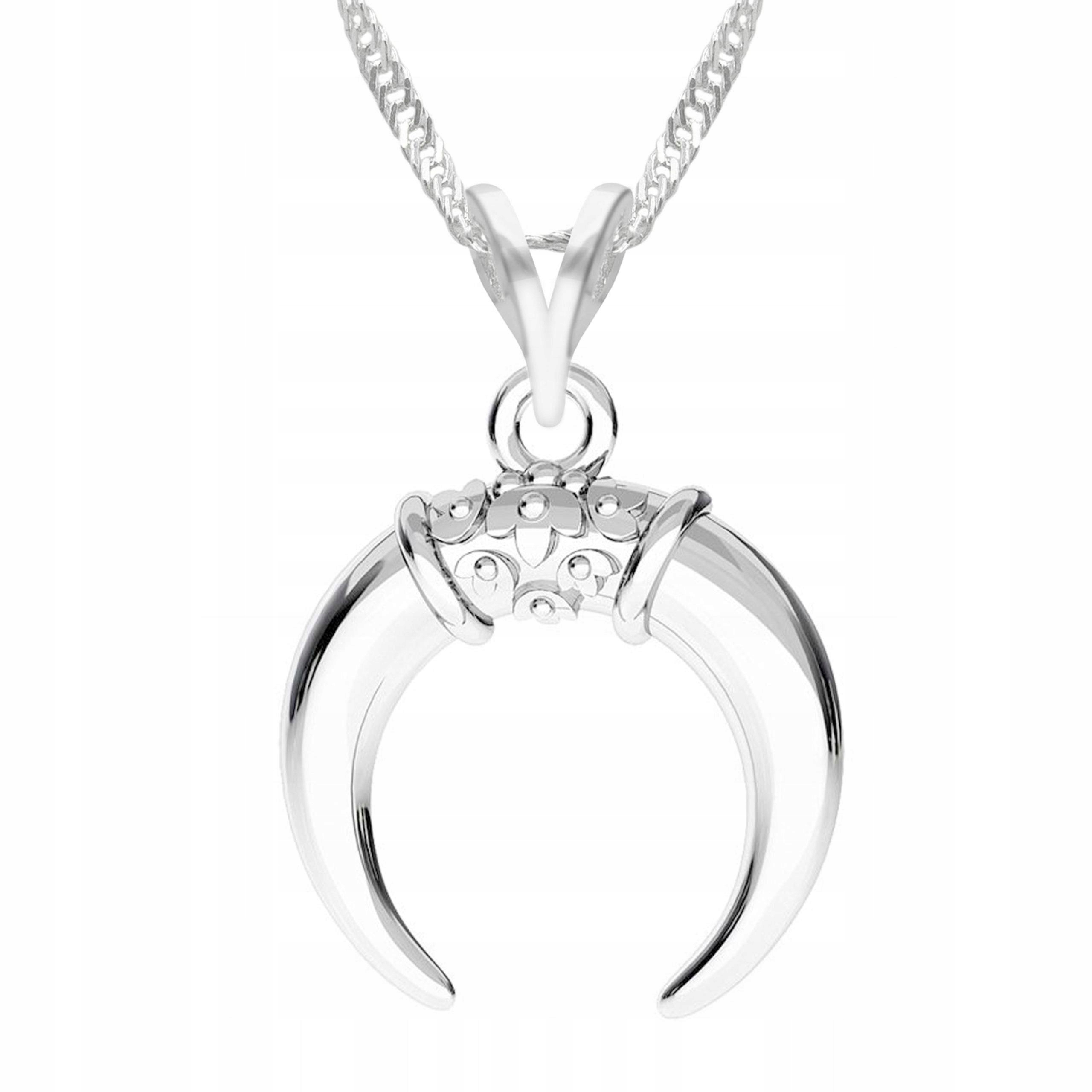 Stříbrný náhrdelník Měsíc Rohy Noc Půlměsíc Měsíc s rohy Stříbro 925