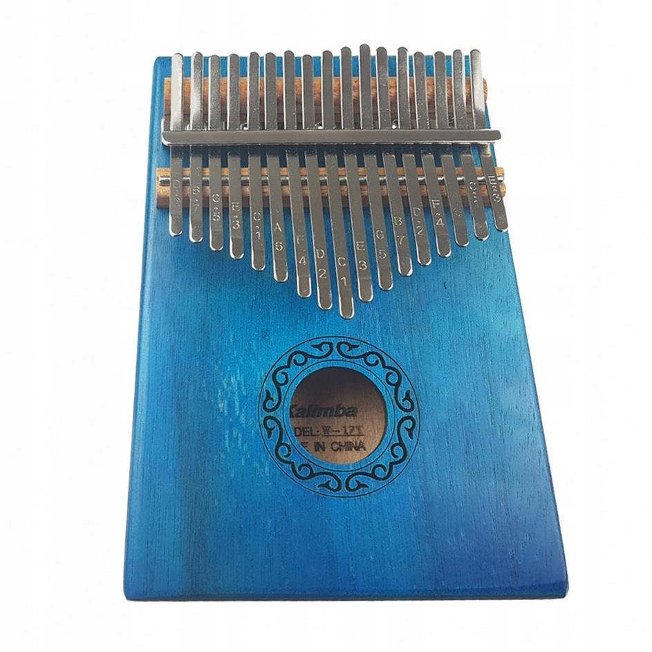 KALIMBA 17-tonowa - mahoń, niebieski + akcesoria!