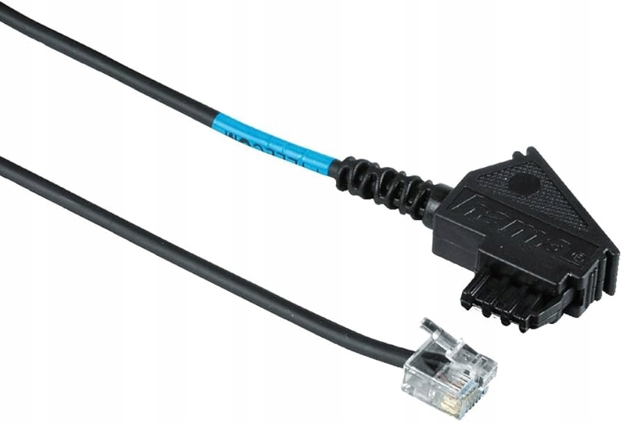 Kabel telefoniczny ISDN-NTBA ADSL 1x TAE-F M - 1x RJ11 6p2c M 3m. HAMA
