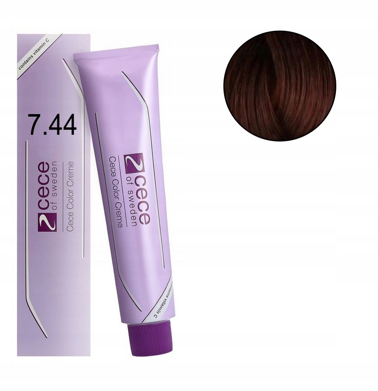 CECE OF SWEDEN COLOR CREME FARBA DO WŁOSÓW KREM KOLORYZUJĄCY 7.44 125 ML