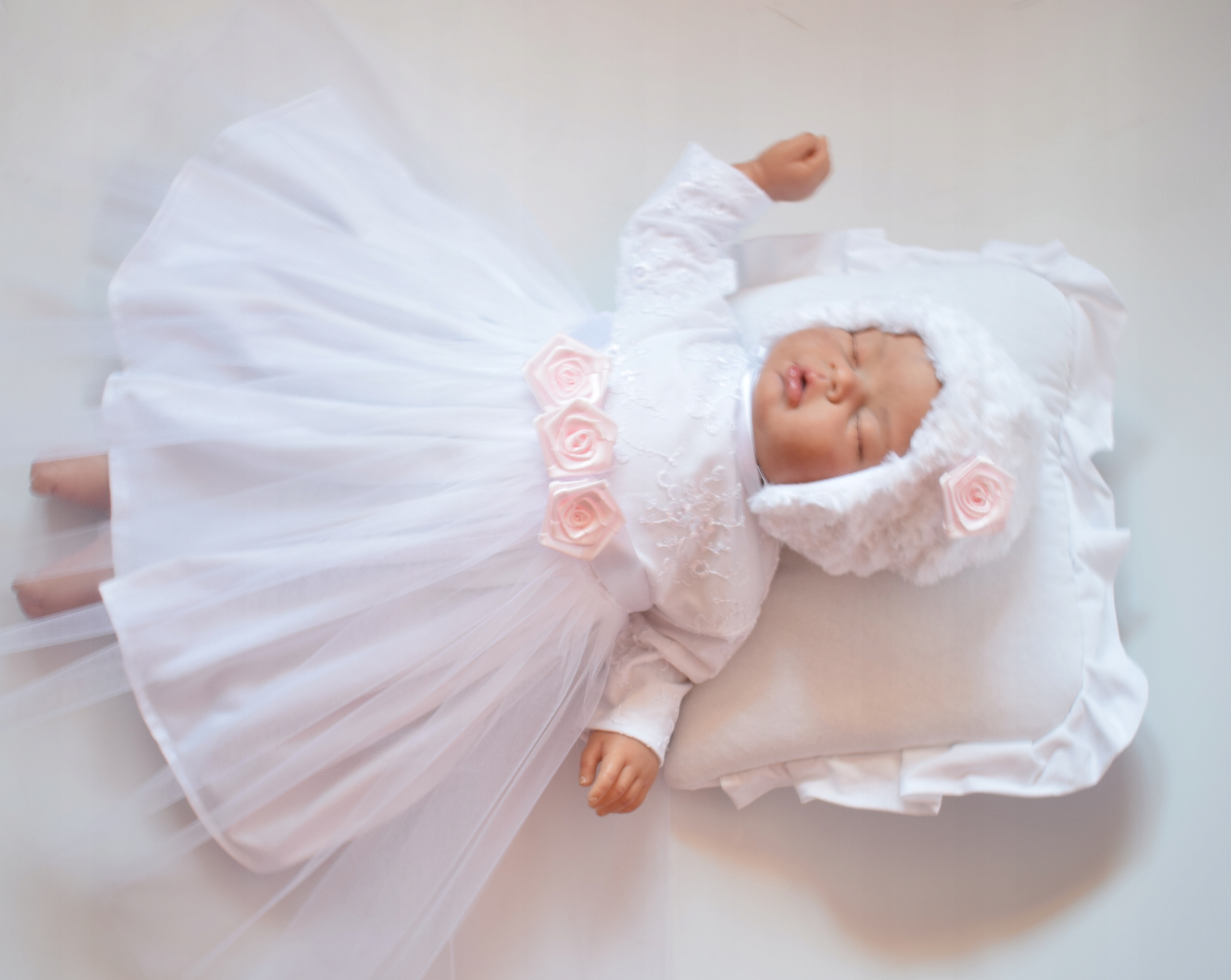 CIEPŁE UBRANKO CHRZEST 56 62 AMELIA 4 częściowe Marka bez marki