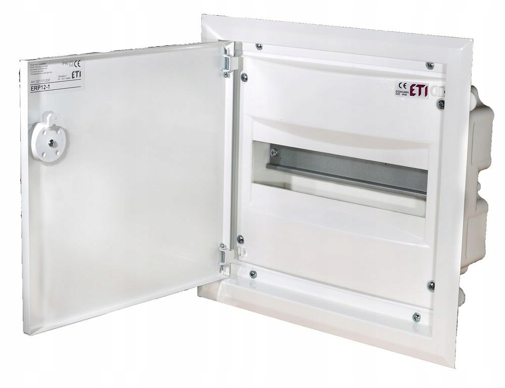 Podomítkový rozvaděč Erp 1x12 dveří, kovový Eti