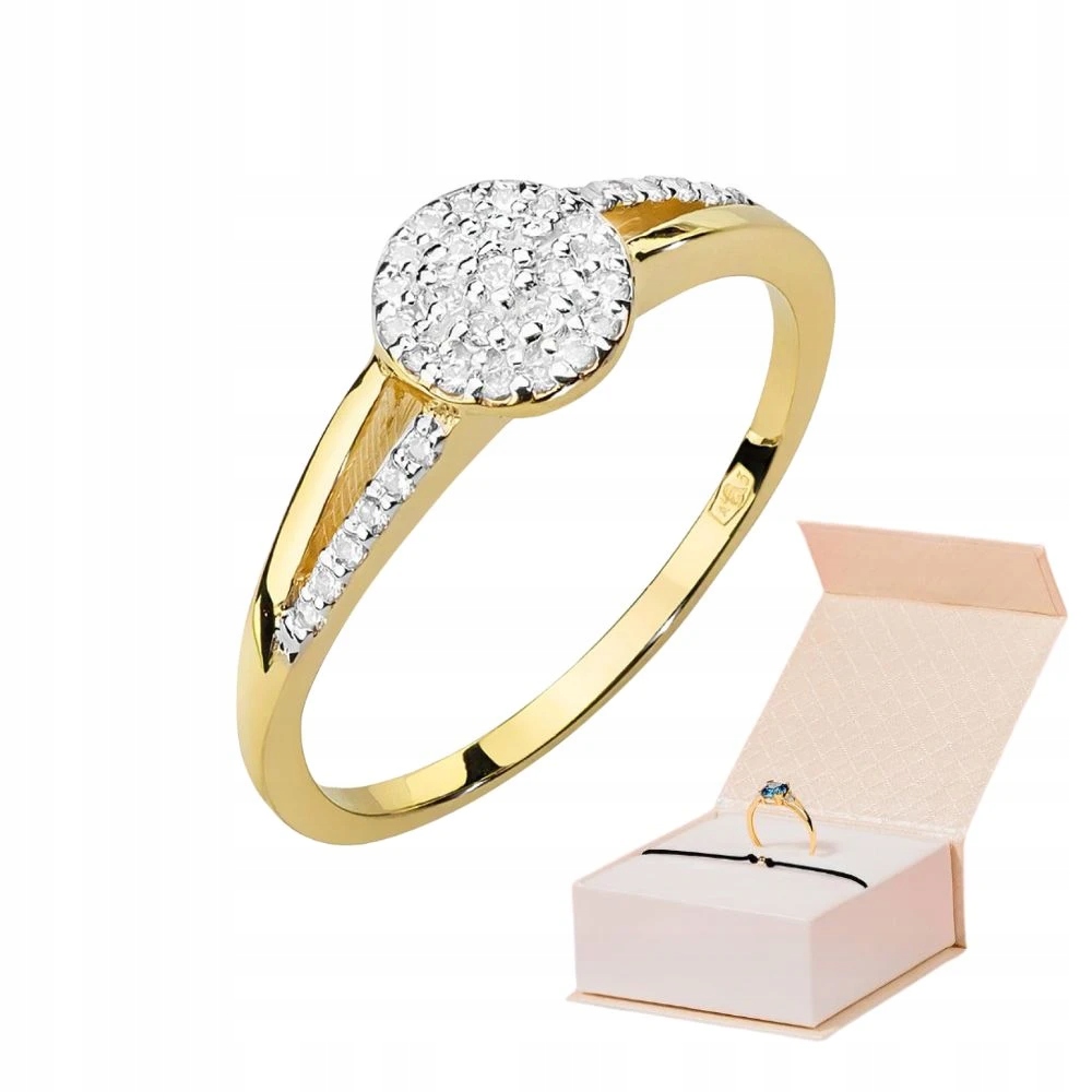 Zlatý Zásnubní Prstýnek S Diamanty Zdobený Zlatý Náramek