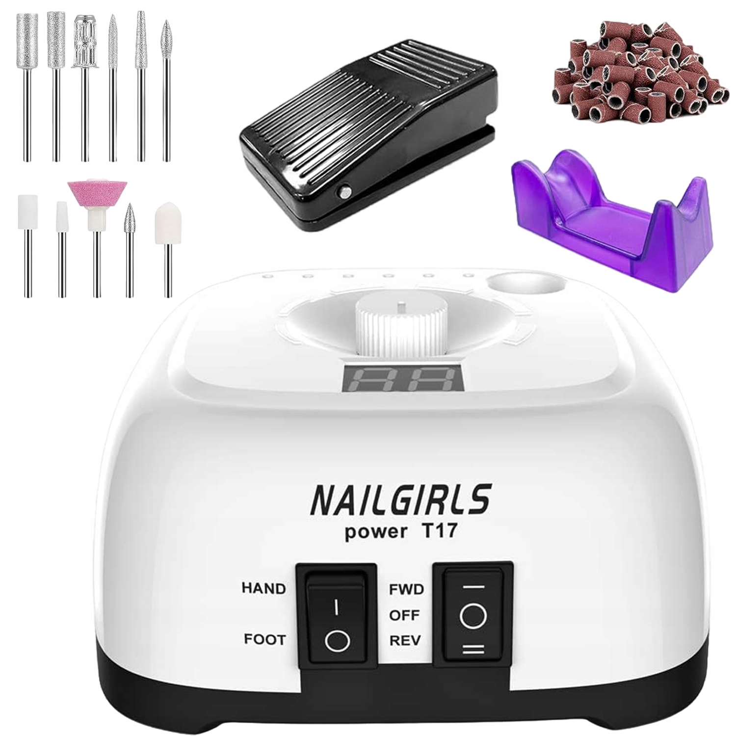 Frézka Na Nehty 11V1 S LCD Pedálem, Regulace Rychlosti 35000 Ot