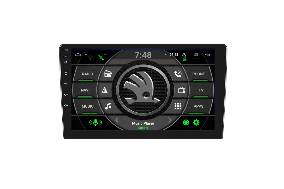 Radio 10 cali 2DIN ANDROID USB BT GPS WIFI SPOTIFY SKODA
