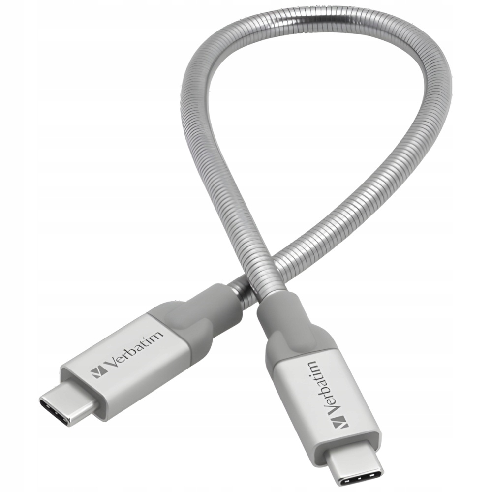 Kabel Usb-c do Usb-c Verbatim 3A 30cm srebrny 48867