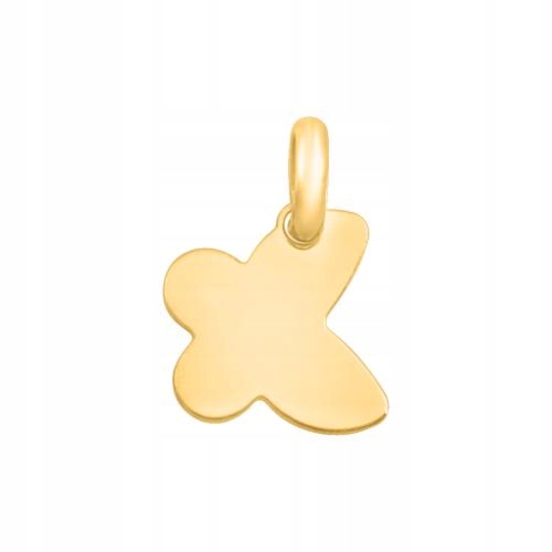 Zlatý přívěsek motýlek 585 Hladký lesklý Motýl celebrita 0,45g