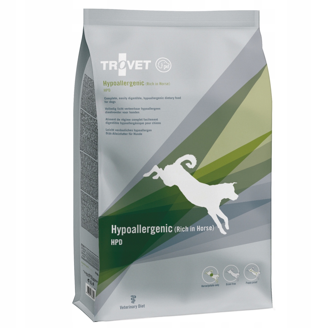 Levně Trovet Hypoallergenic Hpd Horse 10 kg Krmivo pro psa Snášenlivost krmiva