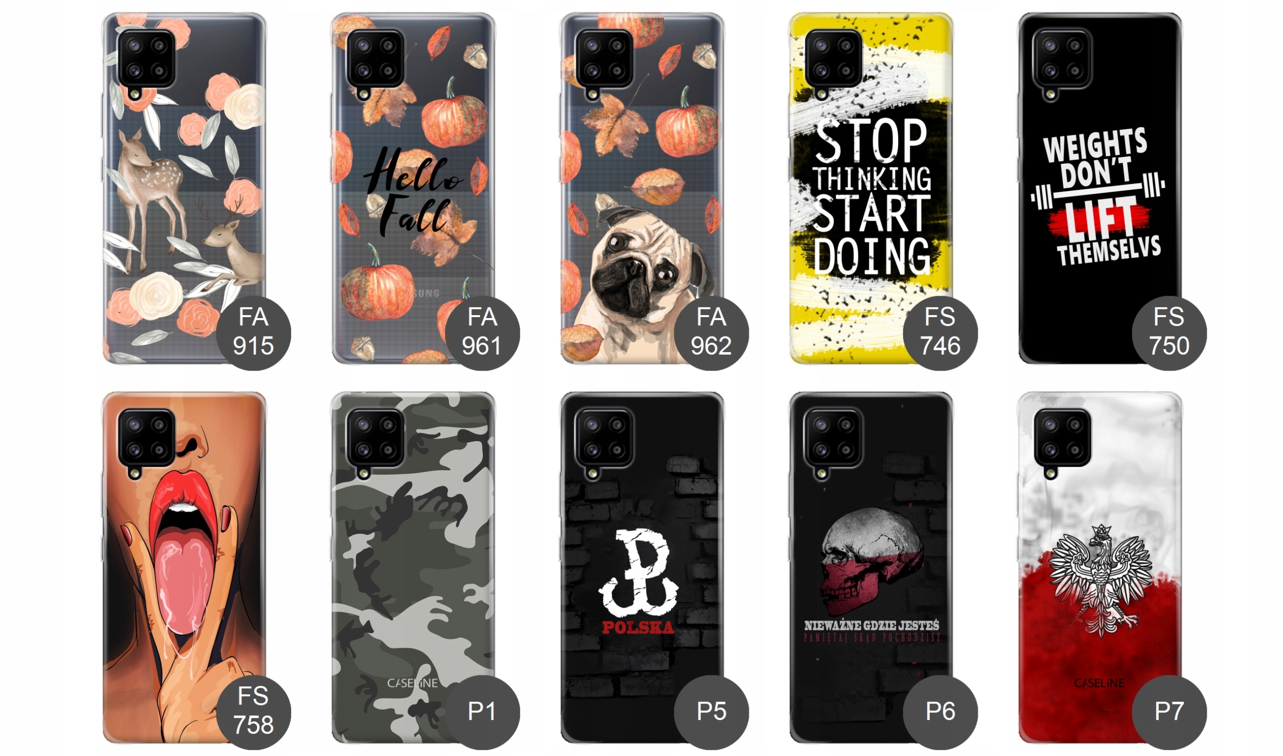 Etui do Samsung A42 5G case wzory guma