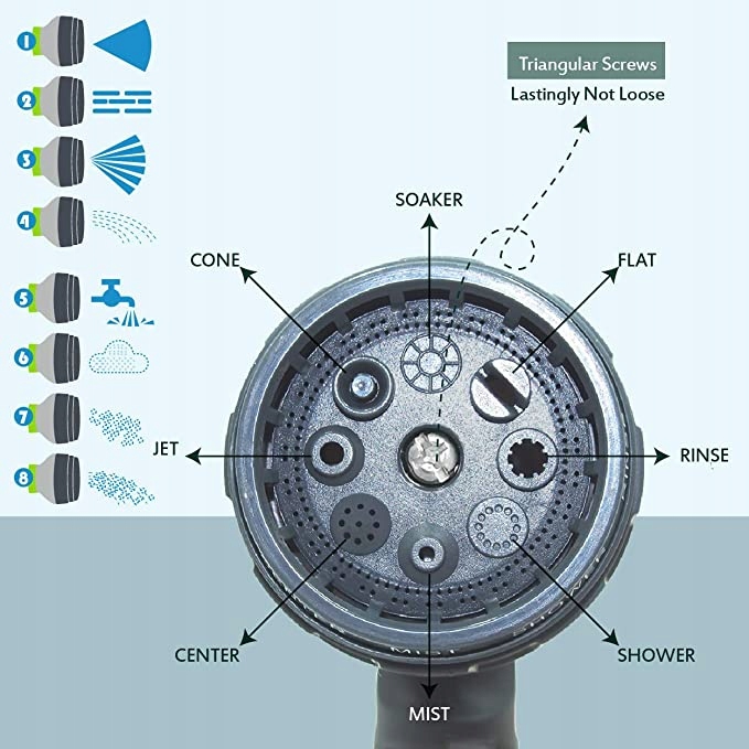 Metalowy pistolet natryskowy do węża ogrodowego Marka inna