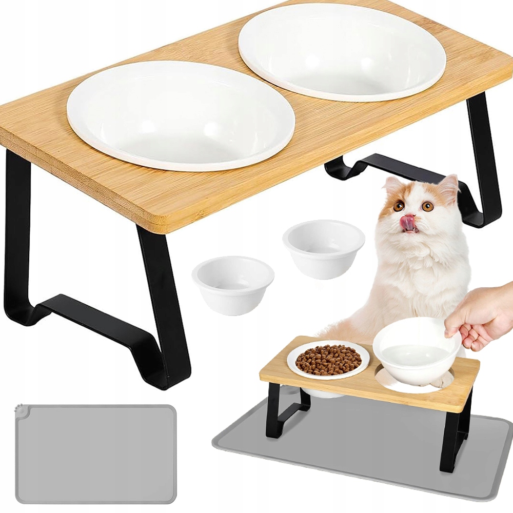 Levně Podavač Pro Psy A Kočky Dávkovač Krmiva Miska Sada Dvoudílná Protiskluzová