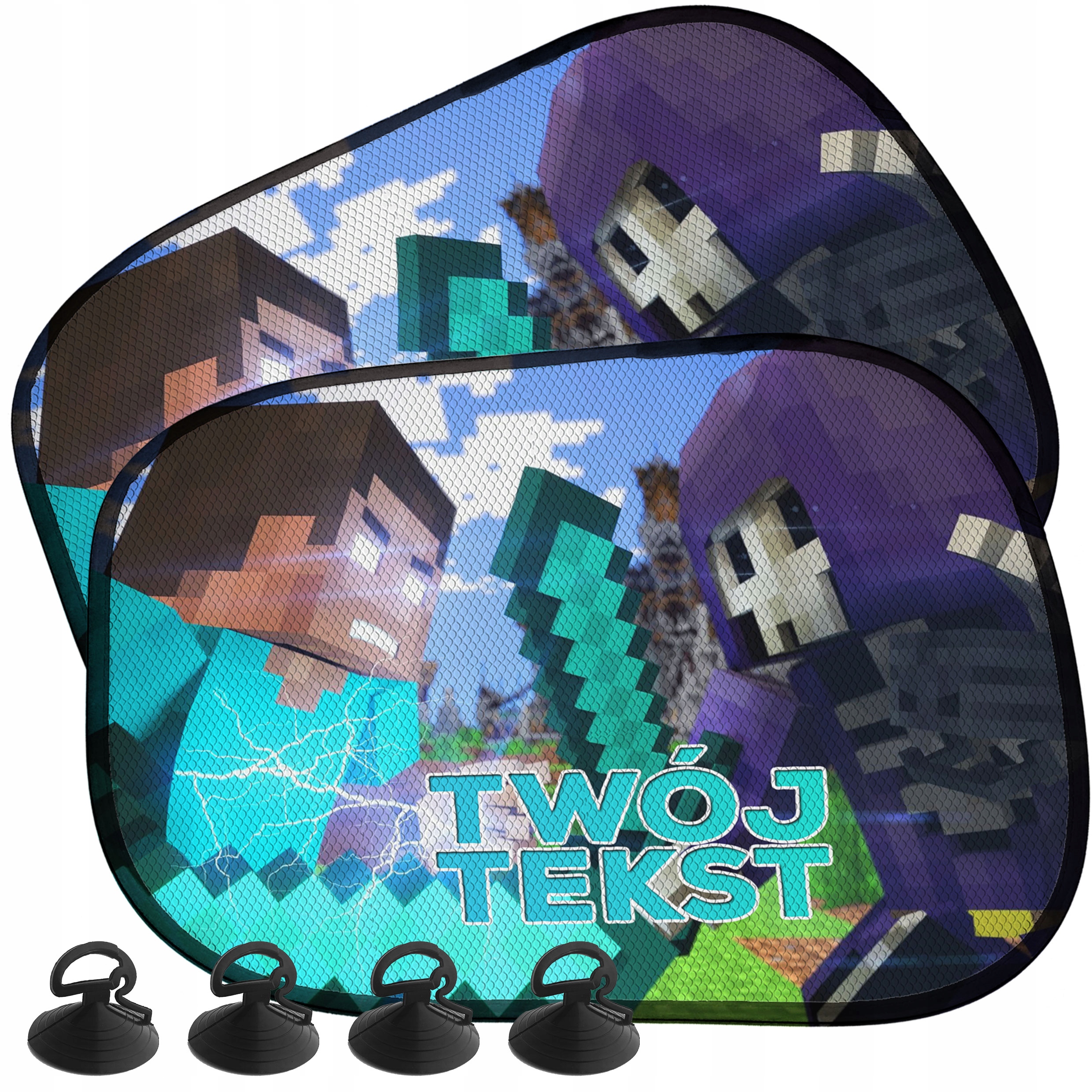 ZASŁONKI PRZECIWSŁONECZNE DO AUTA MINECRAFT Y4