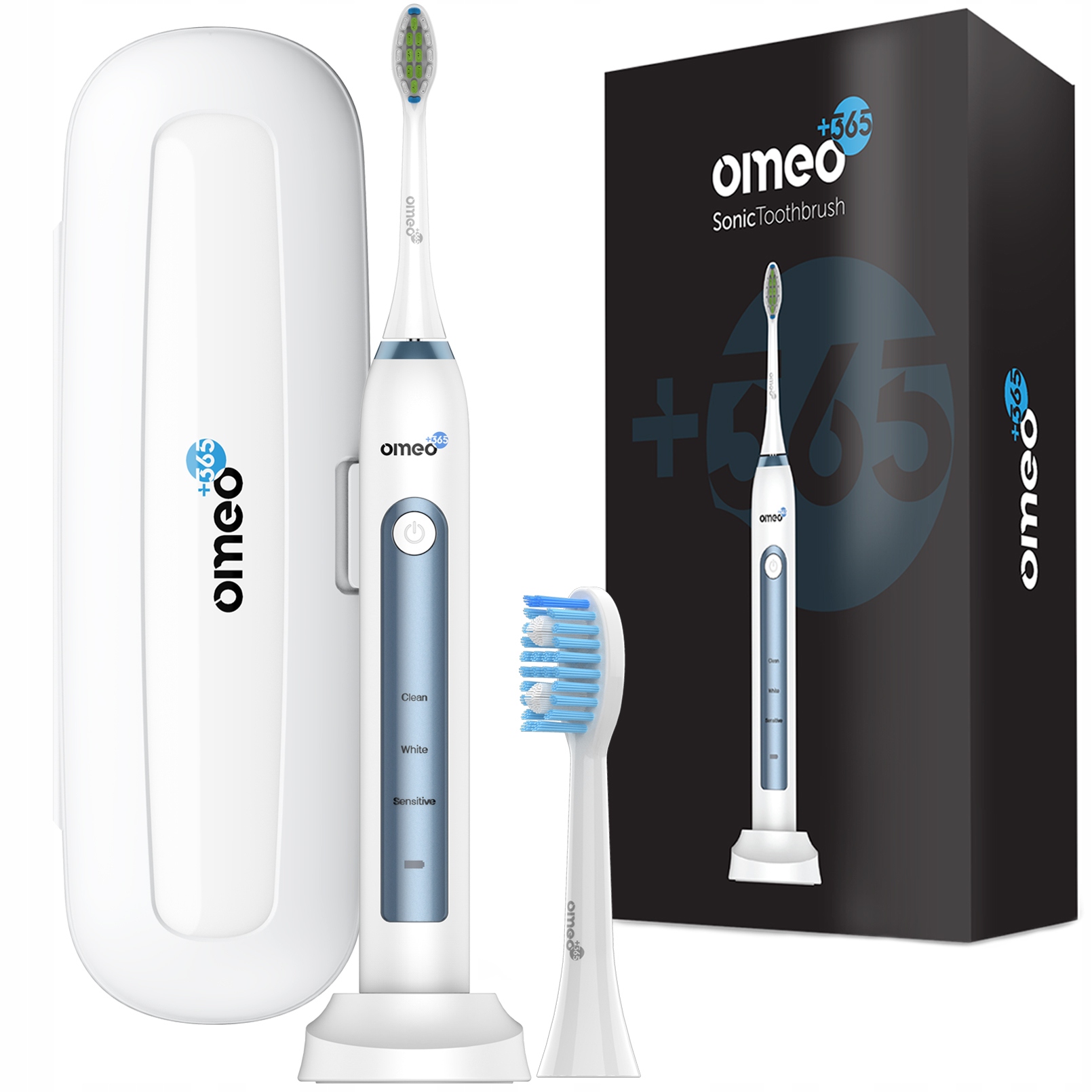 Szczoteczka Elektryczna Soniczna OMEO+365 Do Zębów Classic biała z etui