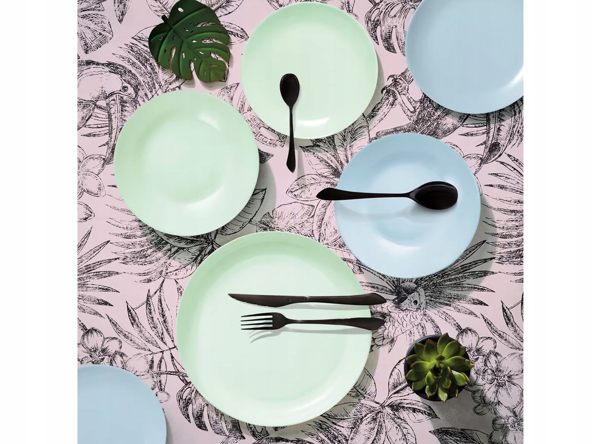 Serwis obiadowy 6 os 19 el niebieski Paradise Blue Diwali LUMINARC Linia Diwali