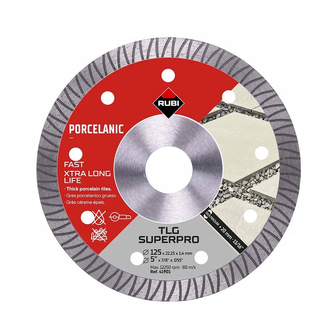 Rubi Tlg 125mm Ext Superpro grubość 1,4mm Tarcza Diamentowa do gresu 20mm