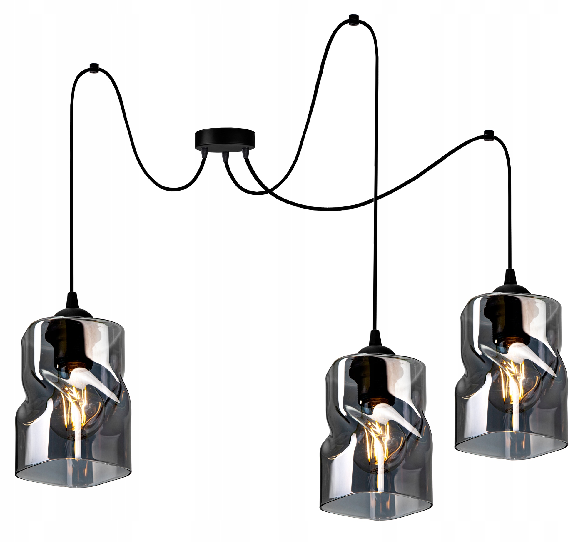 

Szklana Lampa Wisząca Sufitowa Żyrandol Pająk Led