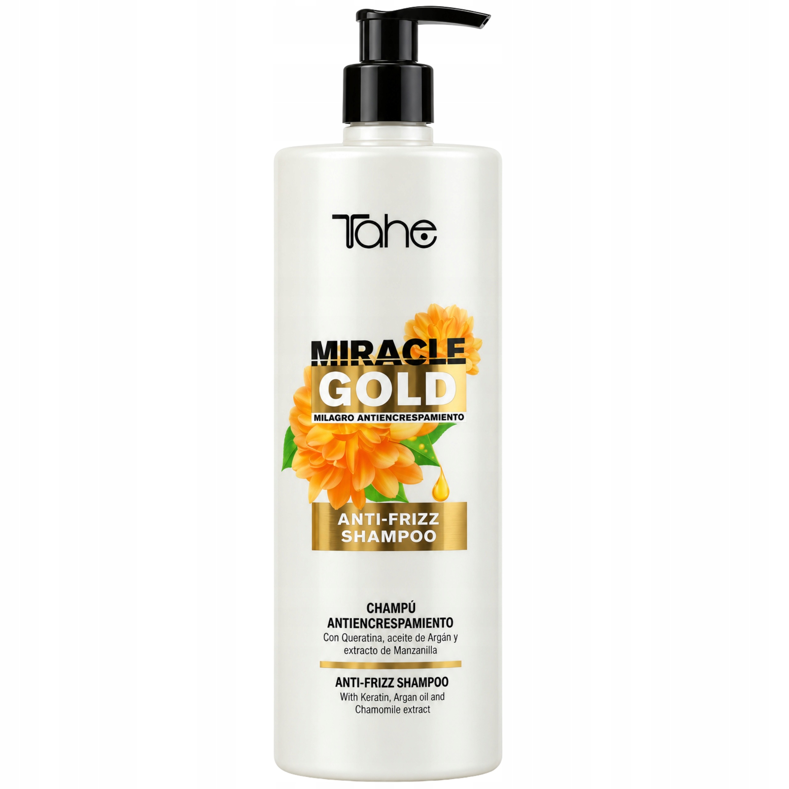 Szampon do włosów Puszących się Wygładza Tahe Miracle Gold Antifrizz 1000ml