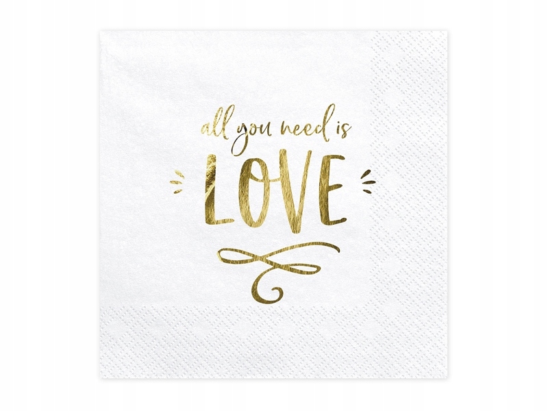 

Serwetki Na Ślub All You Need Is Love 20szt 33cm