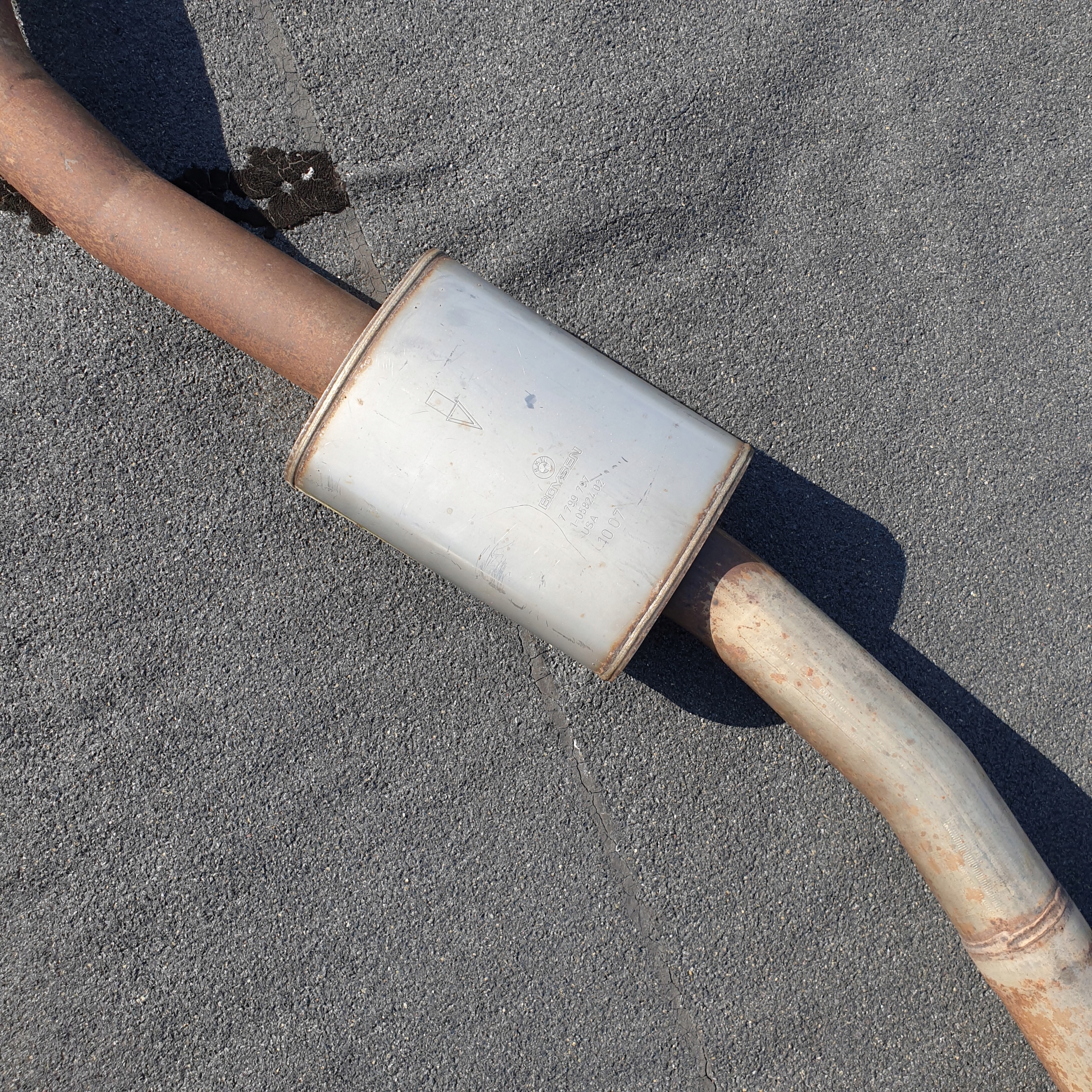 BMW X6 E71 X5 E70 3.5d pipe muffler, exhaust central OE