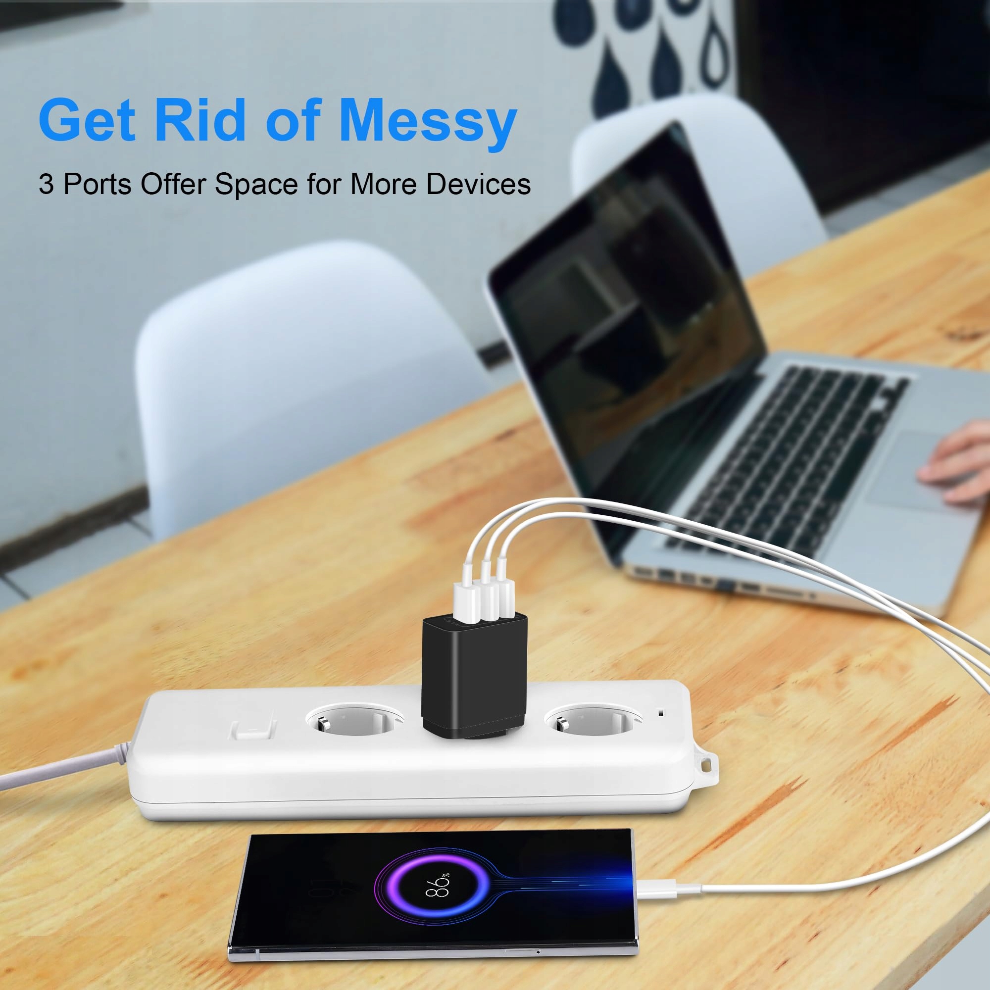 ARCCRA Ładowarka USB 15W 3-Port Adapter do Android — miniatura 6