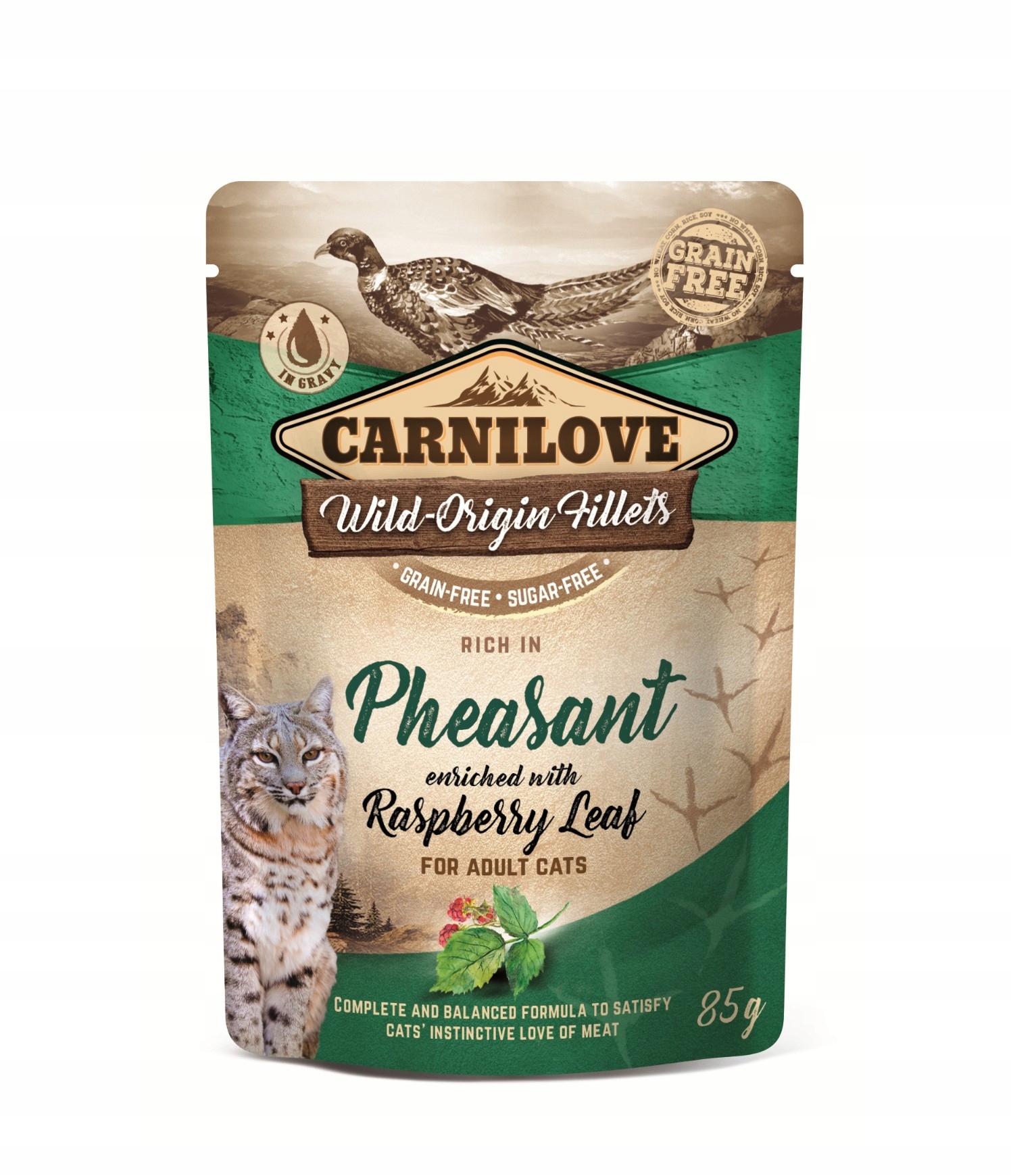 Levně Carnilove vlhké krmivo krmivo pro kočky kapsička pro dospělé kočky s bažantem a malinovými listy 12x85g