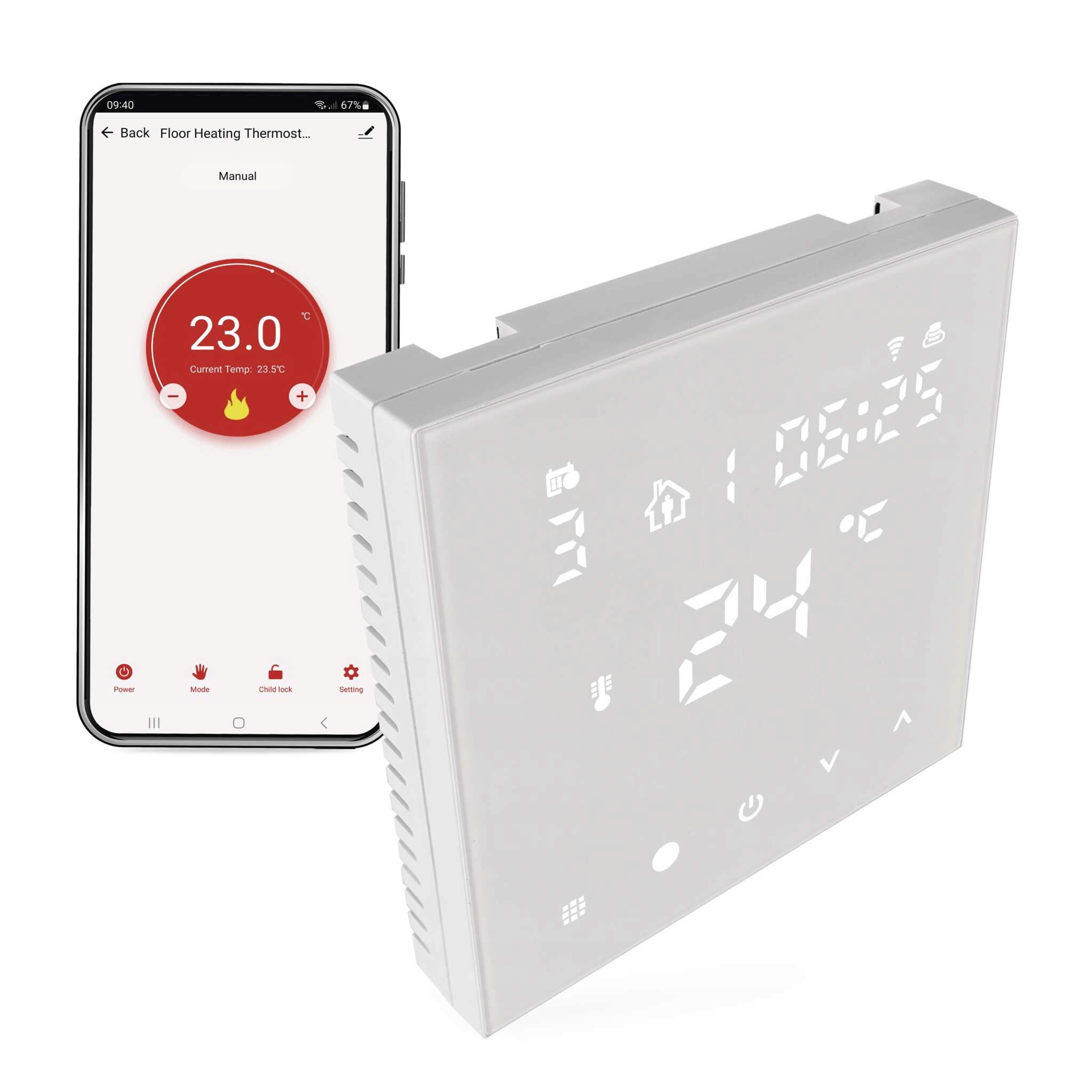 Emos Podlahový programovatelný drátový WiFi GoSmart termostat, P56201UF