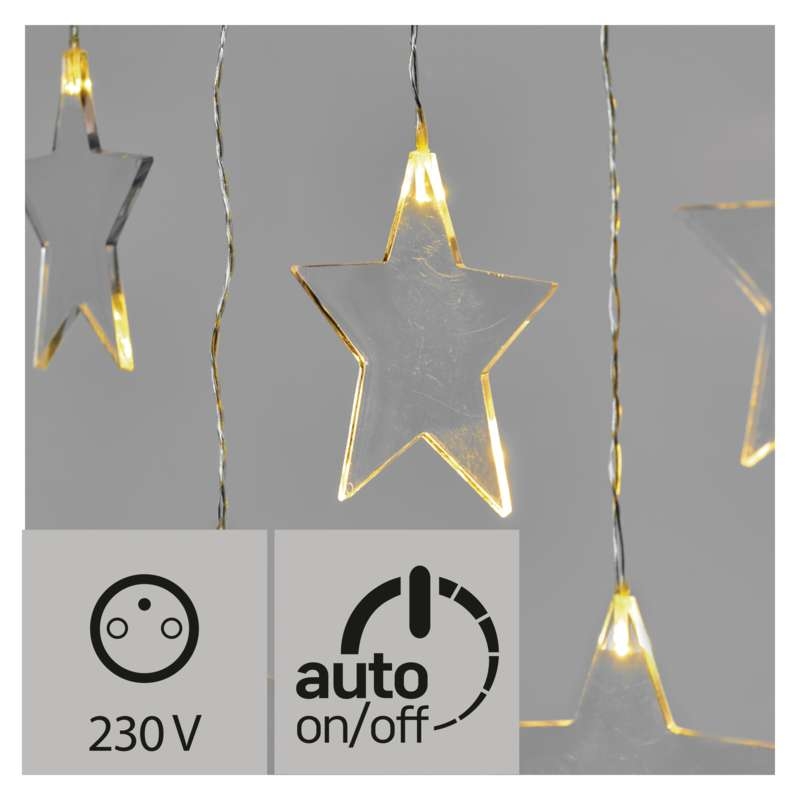 

Dekoracje 8LED sople gwiazdki IP44 Ww timer Emos