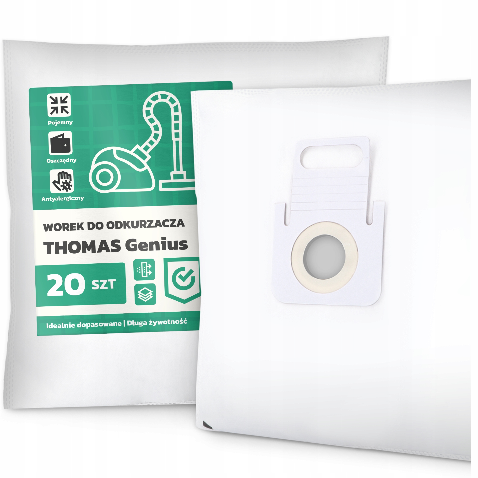 20x Sáček do Vysavače Thomas Genius Syntetický Sáčky Filtrační G9