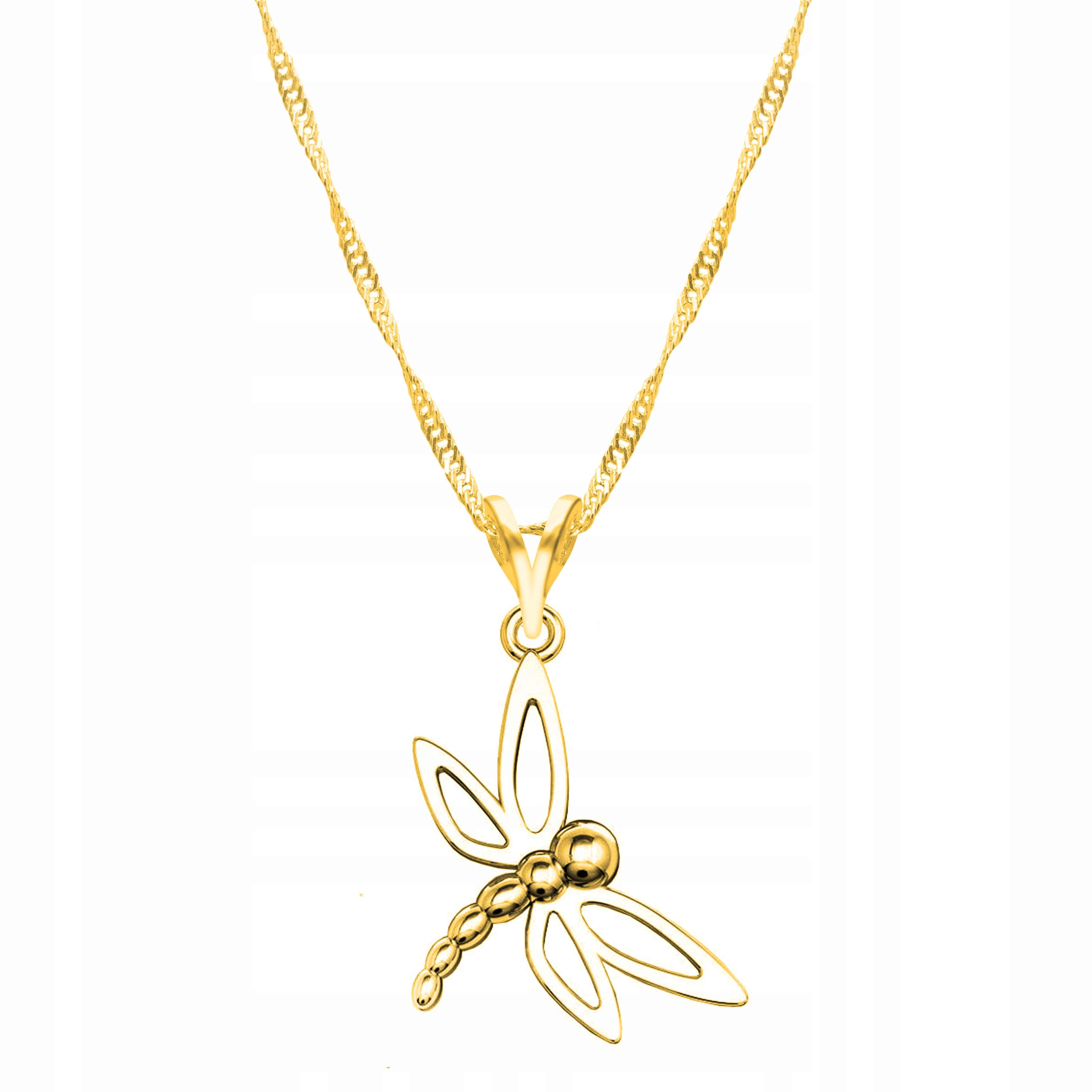 Řetízek zlatý náhrdelník 925 Vážka Hmyz